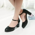 thumbnail image 1 of AXXD Black Sandals for Women Clearance Under $10 Summer Sandals Buckle Thick Heel Pointed Back Bag Heel High Heels, 1 of 5