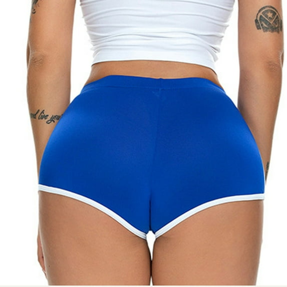 AXXD Blue Athletic Shorts Women Summer High Waisted Basic Slip Bike Shorts Compression Workout Leggings Yoga Shorts Capris Mother's Day