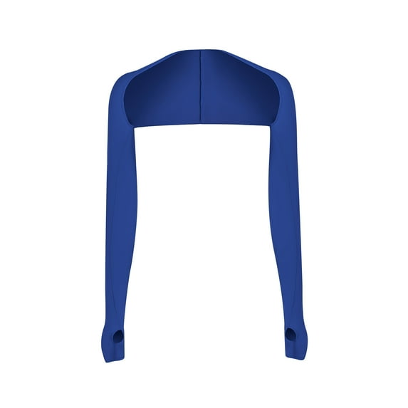 AXXD Blue Basic Fashion Tops for Women Trendy Summer 2024 Solid Color Raglan Sleeve Shawl Sunscreen Shawl Fake Coat