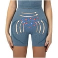 thumbnail image 1 of AXXD Blue Gym Shorts Women Summer High Waisted Seamless Shaping Shorts Comfy Breathable Fabric Shapewear Mother's Day, 1 of 9