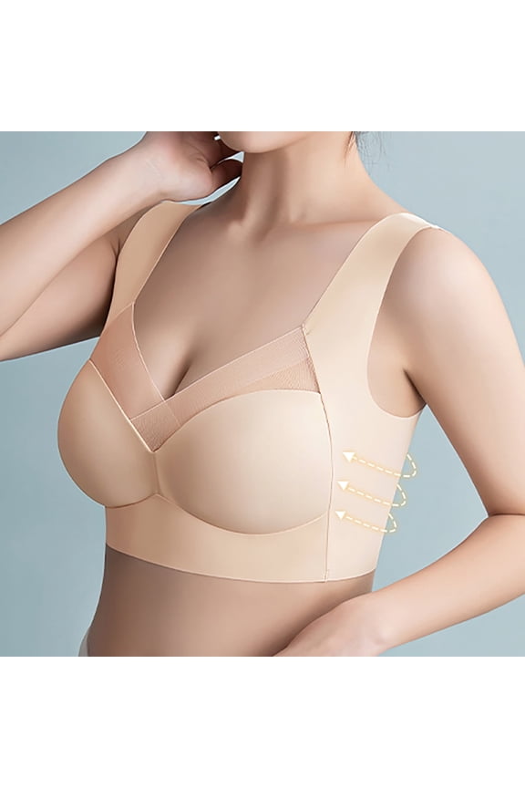 Bras for Women Girls Ladies Geometric Mini Halter Pumping Bras Buckle Lingerie L