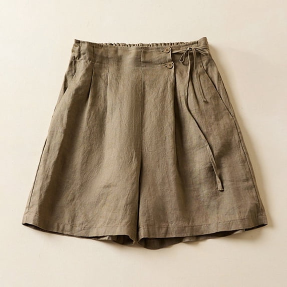 AXXD Brown Workout Shorts Ladies Spring Sweat Shorts Summer Casual Loose Solid High Waist Short Pants Spring's New Arrivals