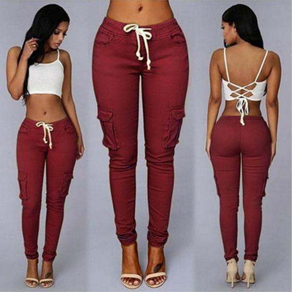AXXD Cargo Pants Women Cropped Maternity Waist Paisley 2022 Christmas Mom Elegant Work Pants Pants For Rollback