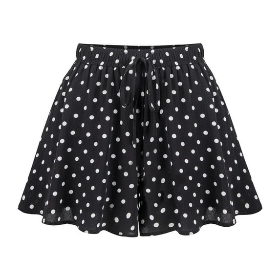 AXXD Clearance Shorts For Women,Plus Size Solid Loose Hot Pockets Lady Summer Shorts Shapewear Shorts Black 18