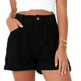 thumbnail image 1 of AXXD Clearance Shorts For Women,Solid Pocket Wear Work Out Cute Shorts for Teen Girls Black 6, 1 of 9
