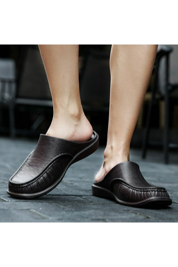 AXXD Closed Toe Sandals For Men,Fashion Men's Stylish Comfortable Soft Bottom Non-slip Outdoor Indoor Slippers For Men