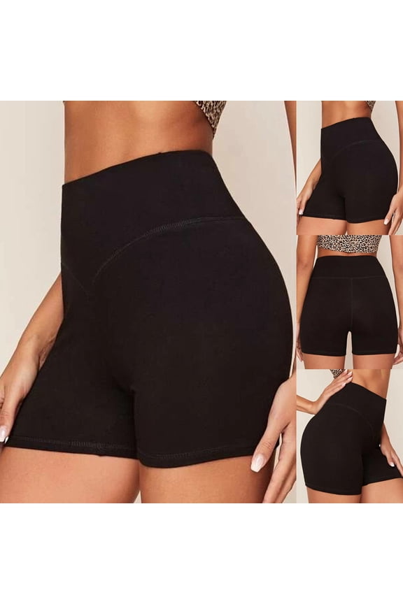 Clothes Spring 2023,High Waist Yoga Butt Lifting Workout Solid Running Biker Shorts for Women High Waist Black XL
