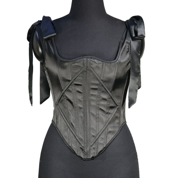 AXXD Corsets for Men Clearance,Lace-up Floral Print Fishbone Court Vintage Corset Straps Tank Top Best Tummy-Control Shapewear Black 8