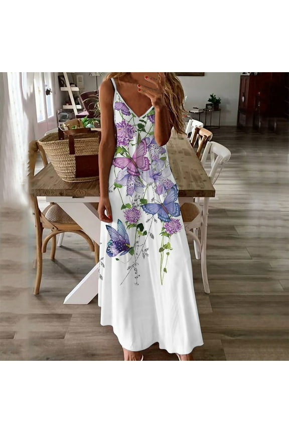 Dresses Solid Color Womens Holiday Tank Wrap Round-Neck Sleeveless Floor Length Casual Dresses For Women 2023 Wedding Guest