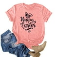 thumbnail image 1 of AXXD Easter Shirts For Women,Printing Short Sleeves Round-Neck Loose T-Shirt Bunny Tops For Women 2023 New Trend Size 12, 1 of 3