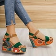 thumbnail image 1 of AXXD Green Sandals for Women New Summer Thick Sole Shoes One Button Peep-toe Sandals, 1 of 5