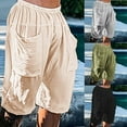 thumbnail image 1 of AXXD Gym Shorts Men Summer Plus Size Cotton Linen Shorts Casual Yoga Pants Vacation Casual Pants Clearance, 1 of 9