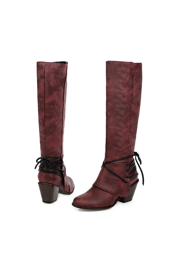 High-Heels Knee High Boots,Ankle-High Wide Mid-Calf Boots For Women Winter Christmas Chelsea Boots White Shoes For Women Casual Couples Boots For Clearence