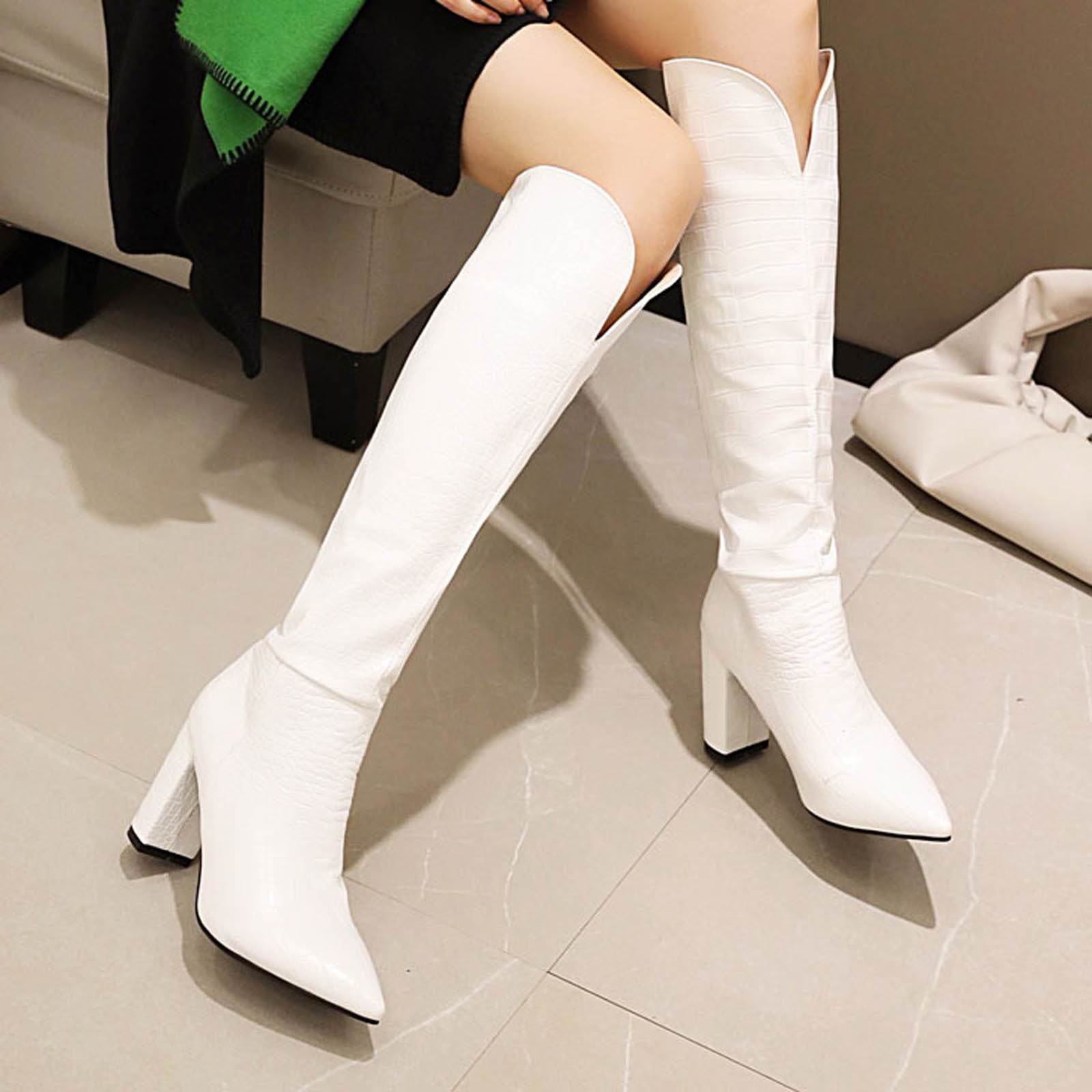 Black Sexy Over The Knee Boots For Women High Heels Shoes Ladies Thigh High  Boots 2023 Winter Big Size 47 Long Boots Female Shoe