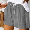 thumbnail image 1 of AXXD Ladies Shorts,Summer Shorts for Women,Straight-Leg,Solid,Striped,Gray,2XL (US:12),, 1 of 5