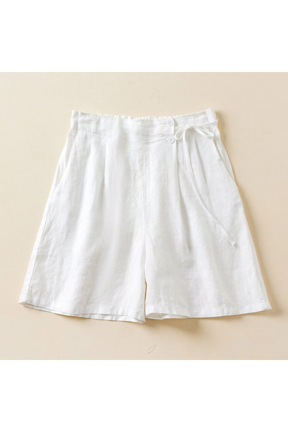 White Running Shorts For Women Sweat Shorts Summer Loose Solid High Waist Short Pants Mother's Day