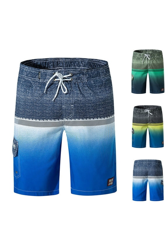 Men Cargo Shorts Blue Overalls Shorts Beachwear Summer Thin Swimming Trunks Casual Fit Bermuda Sports Shorts Clearance