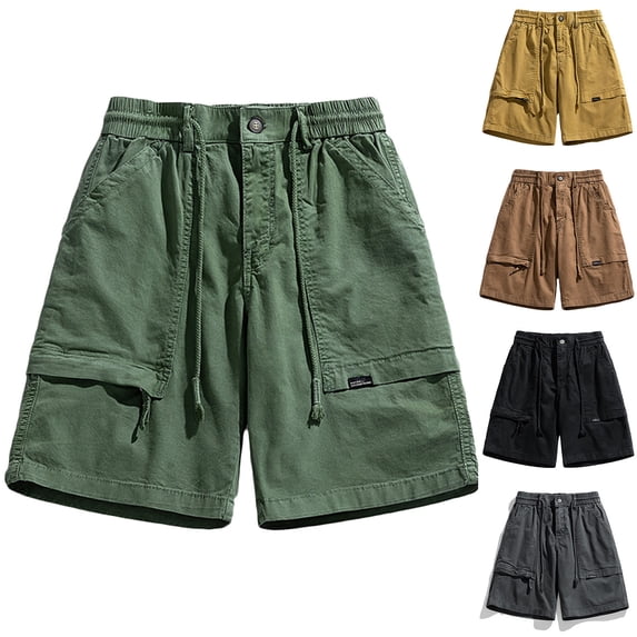 AXXD Men Cargo Shorts Size Sports And Leisure Multi-Pockets Relaxed Summer Beach Shorts New Arrival