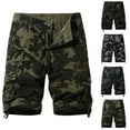 thumbnail image 1 of AXXD Men Shorts Zipper Pocket Sports Leisure Multi-Pockets Relaxed Summer Shorts Father's Day Gift, 1 of 6