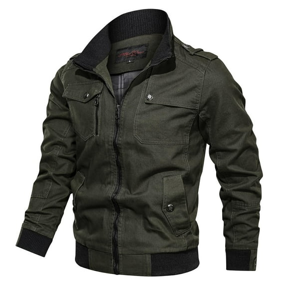 AXXD Men Solid Casual Outwear & Jackets Comfy Men'S Cardigans Plus Size 2022 Autumn No Hood Patchwork Jacket For Clearence