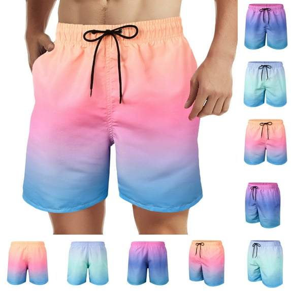 AXXD Men's Shorts Casual Pink Summer Swim Trunks Quick Dry Surf Boardshorts Bathing Suit With Mesh Lining Beach Shorts New Arrival