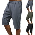 thumbnail image 1 of AXXD Men's Shorts Summer Plus Size Biker Shorts With Pockets Casual Drawstring Solid Color Athletic Workouts Shorts Clearance, 1 of 1