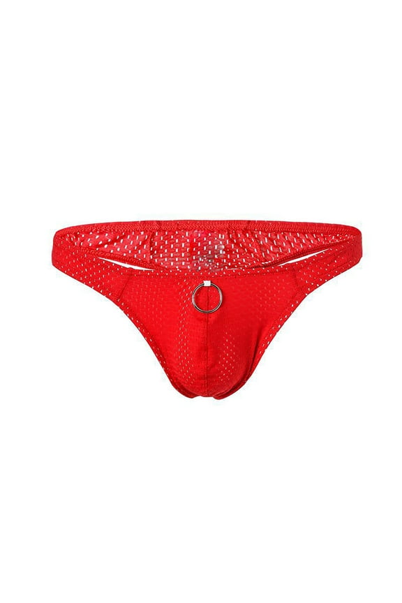 Men's Thong Underwear,Moisture Wicking Father's day Silk Long&Regular Full Rise Stretchy Leopard Tight Shorts For Men's Big and Tall Clearence (L Red)