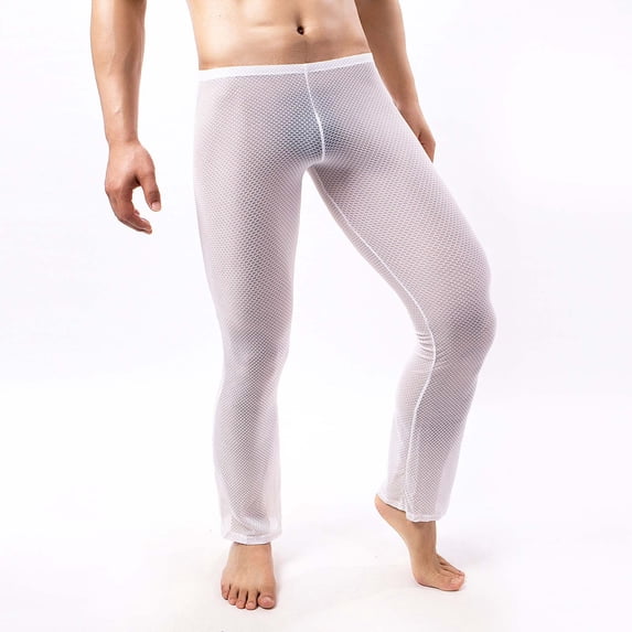 AXXD Men's Underwear Boxer Brief,Solid Color Hip Lift Independence Day Stylish Extra-wide Low-Rise Tulle Stretchy Boxer Briefs For Regular&Big Man Clearence (10 White)