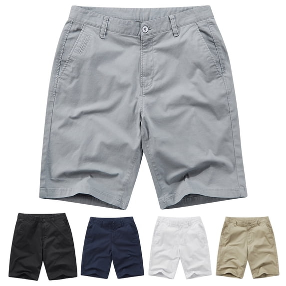 AXXD Mens Beach Shorts Blue Plus Size Cargo Shorts Multi-Pockets Relaxed Summer Shorts Clearance