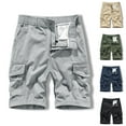 thumbnail image 1 of AXXD Mens Beach Shorts Summer Workwear Shorts Multi Pocket Zipper Straight Leg Casual Sports Shorts New Arrival, 1 of 4