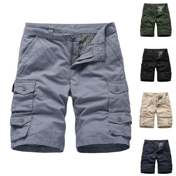 AXXD Mens Cargo Shorts Summer Men Shorts With Zipper Pocket Workwear Straight Leg Athletic Workouts Shorts New Arrival