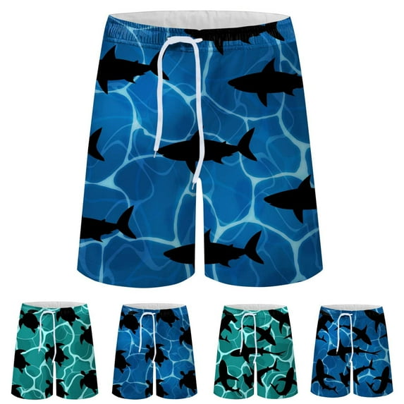 AXXD Mens Casual Shorts Summer Plus Size Printing Breathable Seaside Vacation Beach Shorts Swimming Trunks New Arrival