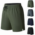 thumbnail image 1 of AXXD Mens Shorts Athletic Black Summer Plus Size Casual Fashion Sports Quick-dry Elastic Mid-waist Lace-up Shorts Clearance, 1 of 10