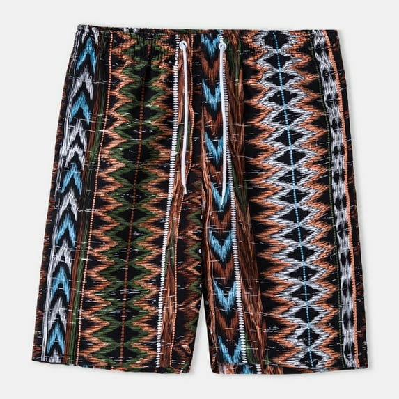 AXXD Mens Shorts Athletic Classic Fit Elastic Waistband Beam Beach Line Belt Classic Sports Shorts For Big&Tall Clearance