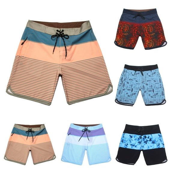AXXD Mens Shorts Athletic Summer Printing Quick Drying Surf Beach Pants Shorts Father's Day Gift
