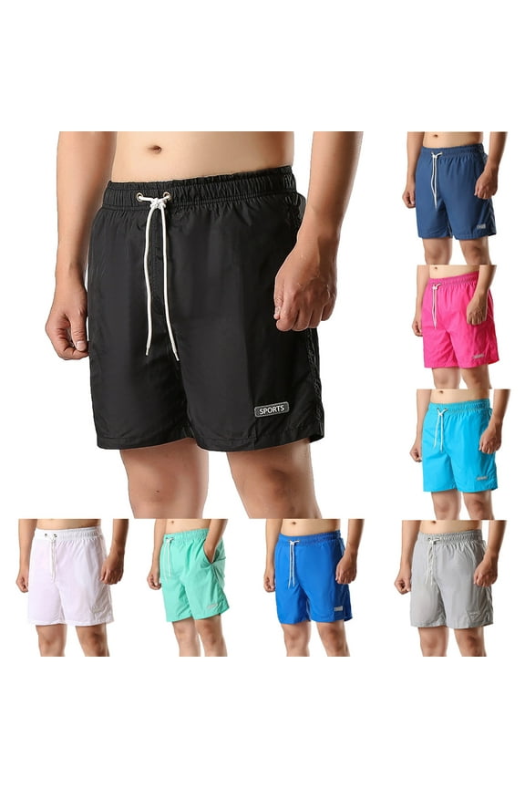 Mens Shorts Clearance Overalls Shorts Beachwear Summer Thin Swimming Trunks Casual Fit Bermuda Sports Shorts Father's Day Gift