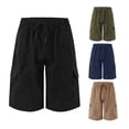 thumbnail image 1 of AXXD Mens Shorts Summer Workwear Shorts Slim Multi Pocket Zipper Straight Leg Casual Shorts New Arrival, 1 of 5