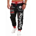 thumbnail image 1 of AXXD Mens Sweatpants Casual Loose Paper Bag Waist Flare-Leg Checkered Joggers 2022 Pants Pants For Rollback, 1 of 4