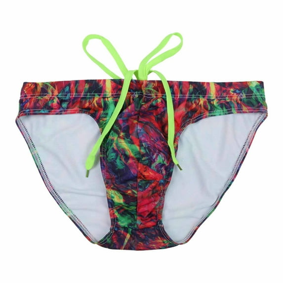 AXXD Mens Swimming Trunks Casual Line Print High Stretch Swim High Elasticity Softness Swim Bikini for Men New Arrival