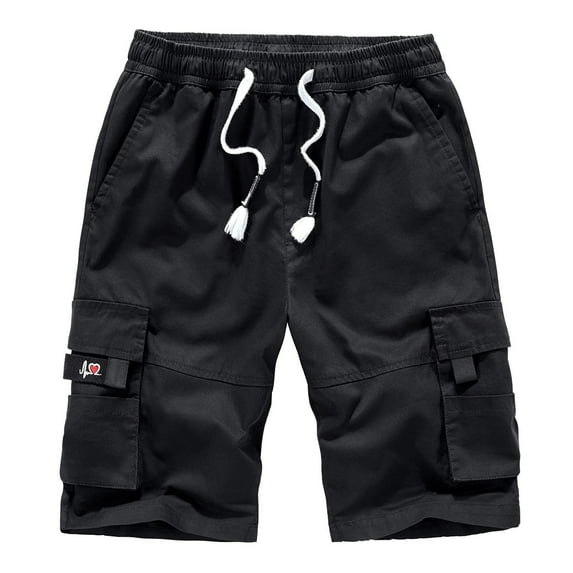 AXXD Mens White Shorts Dry Fit Plus Size Cargo Shorts Multi-Pockets Relaxed Summer Beach Shorts Fors New Arrival