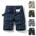 thumbnail image 1 of AXXD Mens Workout Shorts Black Summer Stripe Work Shorts with Multi-pocket Mid-waist Cargo Shorts Father's Day Gift, 1 of 4