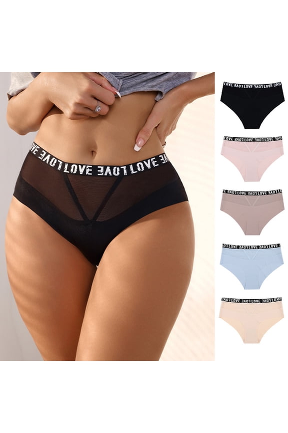 Panties for Women Seamless Sexy Silk Butt Lifting Traceless Transparent Low Waist G-string Panties Thong Clearance