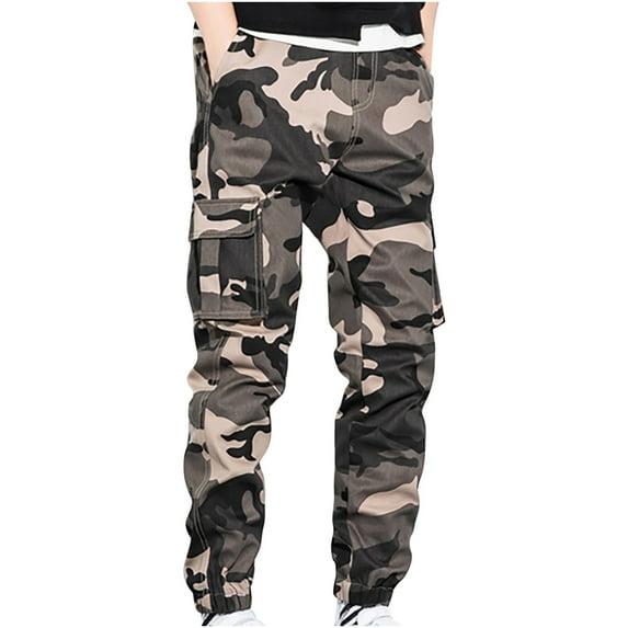 "HOMBOM Pants For Men,Men's Autumn New Camouflage Plus Size Trousers And Feet Pants Loose"