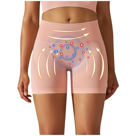 AXXD Pink Booty Shorts For Women Summer High Waisted Seamless Shaping Shorts Comfy Breathable Fabric Shapewear Mother's Day