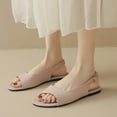 thumbnail image 1 of AXXD Pink Sandals for Women Summer New Buckle Fish Mouth Sandals Color Flat Shoes, 1 of 6