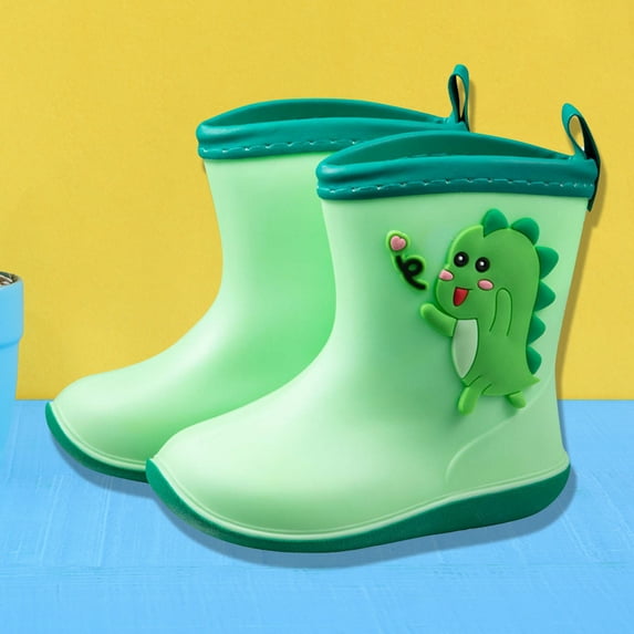 AXXD Rain Boots Toddler Child Baby Girls Boys Cute Dinosaur-Print Medium Width Waterproof Shoes New Arrival Size 30(US:1M)