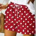 thumbnail image 1 of AXXD Red Biker Shorts Lady With Pockets Summer Printed Multi Pocket Lace Up Shorts Mother's Day, 1 of 6