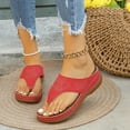 thumbnail image 1 of AXXD Red Heeled Sandals for Women Wedge Summer Beach Mothers Day, 1 of 8