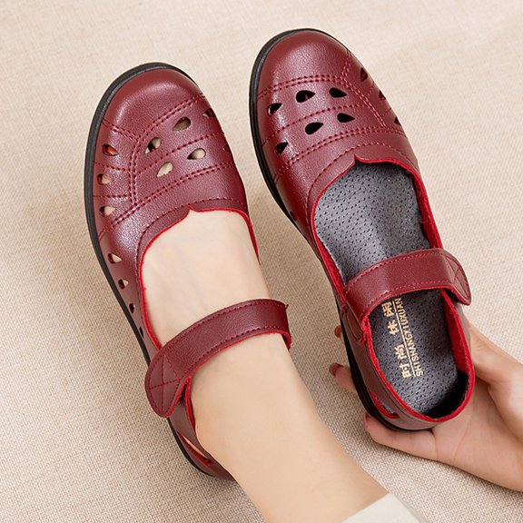 AXXD Red Pool Sandals Women Summer Comfort Trendy Sandals Fashion Casual Hollowed Out Mothers Day