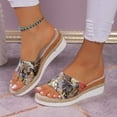 thumbnail image 1 of AXXD Sandals Women Beach Wedge Summer New One-line Hemp Rope Thick Sole Wedge Cloth Sandals Mothers Day, 1 of 4